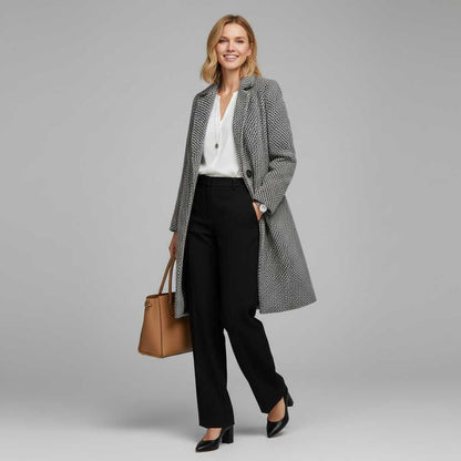 Elegant Long Wool Coat Women | Classic Winter Outerwear
