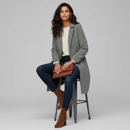 Elegant Long Wool Coat Women | Classic Winter Outerwear