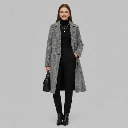 Elegant Long Wool Coat Women | Classic Winter Outerwear