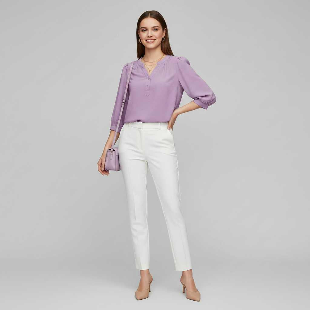 Silk Patchwork Women's Blouse | Versatile Fashion Top