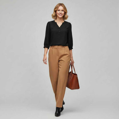 Silk Patchwork Women's Blouse | Versatile Fashion Top